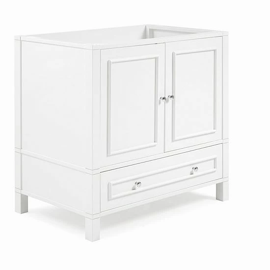 Alaterre Furniture Williamsburg White Vanity Cabinet 1 Alaterre Furniture Williamsburg White Vanity Cabinet