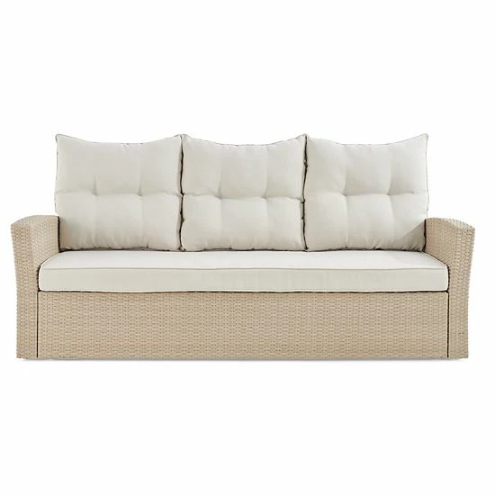 Alaterre Furniture Canaan All-Weather Wicker Patio Couch 3 Alaterre Furniture Canaan All-Weather Wicker Patio Couch - Image 3
