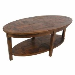 Alaterre Furniture Alaterre Revive Reclaimed Wood Oval Coffee Table