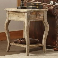 Alaterre Furniture Alaterre Rustic Reclaimed Wood Chairside Table