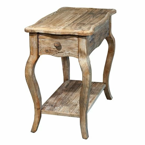 Alaterre Furniture Alaterre Rustic Reclaimed Wood Chairside Table 2 Alaterre Furniture Alaterre Rustic Reclaimed Wood Chairside Table - Image 2