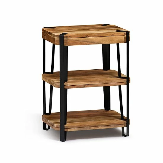 Alaterre Furniture Ryegate Live Edge 2-Shelf End Table 1 Alaterre Furniture Ryegate Live Edge 2-Shelf End Table