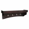 Alaterre Furniture Alaterre Shaker Cottage Shelf Coat Hook Espresso