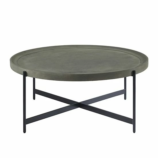 Alaterre Furniture Round Brookline Coffee Table 1 Alaterre Furniture Round Brookline Coffee Table