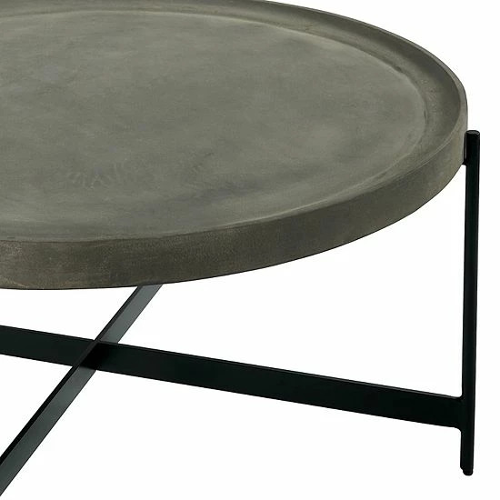 Alaterre Furniture Round Brookline Coffee Table 3 Alaterre Furniture Round Brookline Coffee Table - Image 3