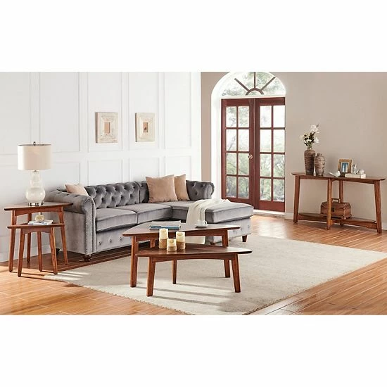 Alaterre Furniture Monterey Triangular Nesting Table 2-piece Set 7 Alaterre Furniture Monterey Triangular Nesting Table 2-piece Set - Image 7