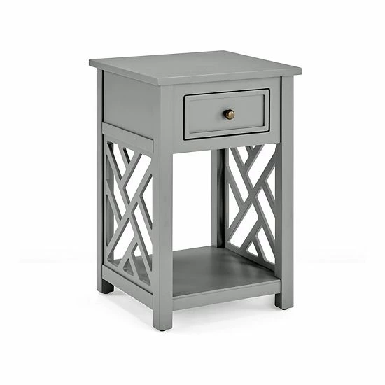 Alaterre Furniture Coventry End Table Grey 1 Alaterre Furniture Coventry End Table Grey