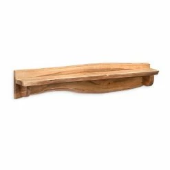 Alaterre Furniture Alpine Live Edge Wood Mantel Wall Shelf