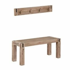 Alaterre Furniture Woodstock Coat Hook And Bench 2-piece Set