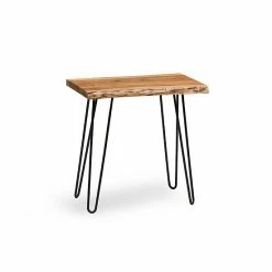 Alaterre Furniture Hairpin Live Edge End Table