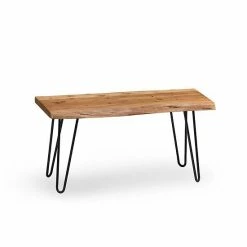 Alaterre Furniture Hairpin Live Edge Bench