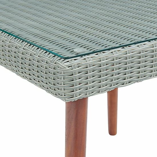 Alaterre Furniture Albany All Weather Wicker Square Coffee Table 5 Alaterre Furniture Albany All Weather Wicker Square Coffee Table - Image 5