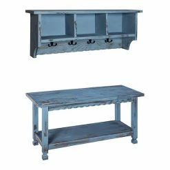 Alaterre Furniture Country Cottage Distressed Wall Shelf & Bench 2-piece Set Blue -Alaterre Furniture Shop unnamed file 1285