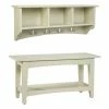 Alaterre Furniture Alaterre Shaker Cottage Neutral Bench & Coat Hook Set Sand