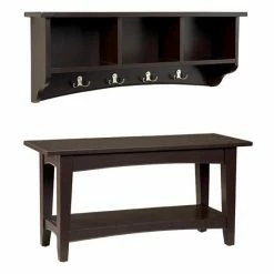 Alaterre Furniture Alaterre Shaker Cottage Neutral Bench & Coat Hook Set Sand -Alaterre Furniture Shop unnamed file 1293