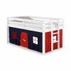 Alaterre Furniture Jasper Twin White Junior Loft Tent Bed Red Blue