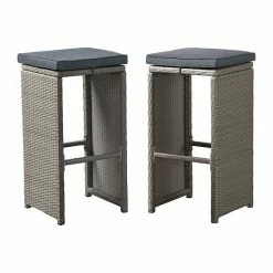 Alaterre Furniture All-Weather Wicker Bar Stool 6-piece Set