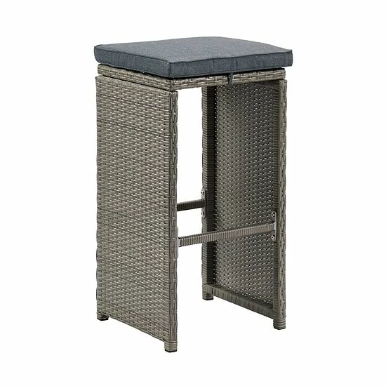Alaterre Furniture All-Weather Wicker Bar Stool 6-piece Set 3 Alaterre Furniture All-Weather Wicker Bar Stool 6-piece Set - Image 3