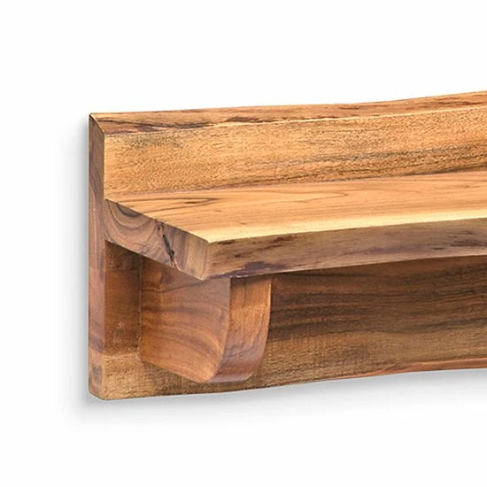 Alaterre Furniture Alpine Large Live Edge Wood Mantel Wall Shelf 2 Alaterre Furniture Alpine Large Live Edge Wood Mantel Wall Shelf - Image 2