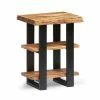 Alaterre Furniture Alpine Live Edge 2-Shelf Wood End Table