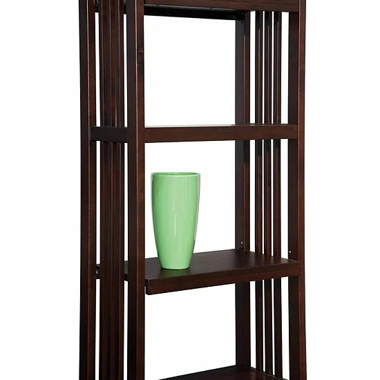 Alaterre Furniture Alaterre Mission Tall Bookcase Cherry 3 Alaterre Furniture Alaterre Mission Tall Bookcase Cherry - Image 3