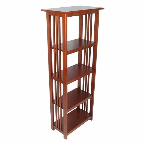 Alaterre Furniture Alaterre Mission Tall Bookcase Cherry 5 Alaterre Furniture Alaterre Mission Tall Bookcase Cherry - Image 5