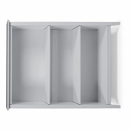 Alaterre Furniture Simplicity 3-Shelf Bookcase Dove Gray 3 Alaterre Furniture Simplicity 3-Shelf Bookcase Dove Gray - Image 3