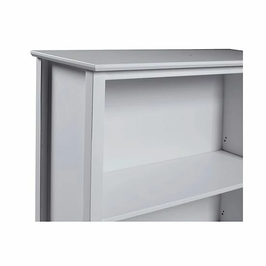 Alaterre Furniture Simplicity 3-Shelf Bookcase Dove Gray 4 Alaterre Furniture Simplicity 3-Shelf Bookcase Dove Gray - Image 4