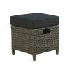 Alaterre Furniture Asti Wicker Outdoor Square Ottoman 2-piece Set