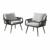 Alaterre Furniture Andover All-Weather Outdoor Accent Chair 2-piece Set