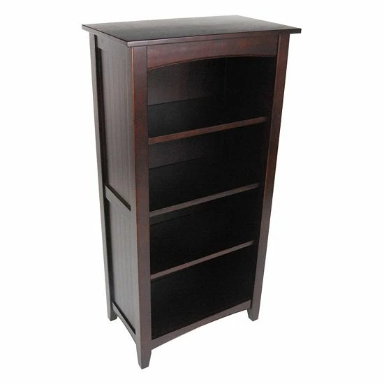 Alaterre Furniture Alaterre Shaker Warm Cottage Tall Bookcase Espresso 2 Alaterre Furniture Alaterre Shaker Warm Cottage Tall Bookcase Espresso - Image 2