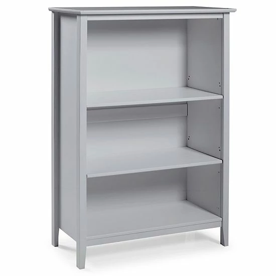 Alaterre Furniture Simplicity 3-Shelf Bookcase Dove Gray 8 Alaterre Furniture Simplicity 3-Shelf Bookcase Dove Gray - Image 8