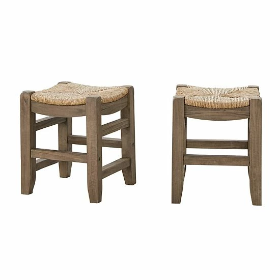 Alaterre Furniture Newport 18-in. Stool 2-piece Set 1 Alaterre Furniture Newport 18-in. Stool 2-piece Set