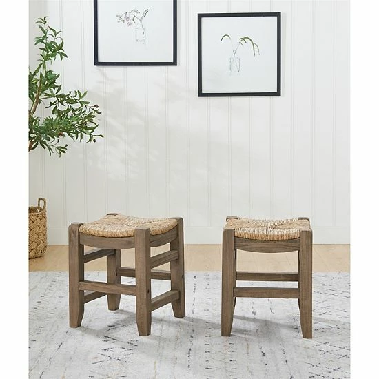 Alaterre Furniture Newport 18-in. Stool 2-piece Set 2 Alaterre Furniture Newport 18-in. Stool 2-piece Set - Image 2