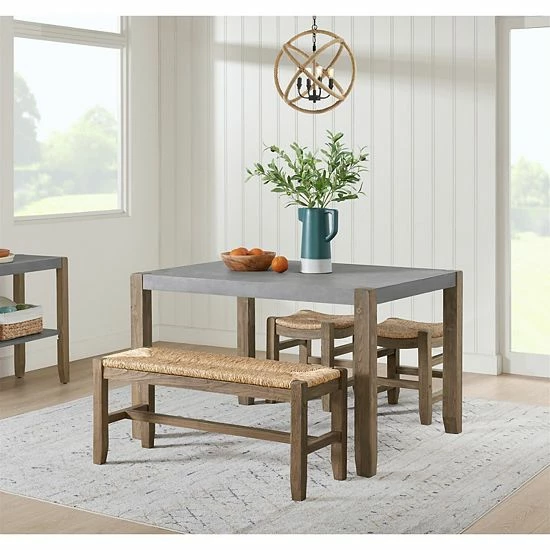 Alaterre Furniture Newport Dining Table 4-piece Set 2 Alaterre Furniture Newport Dining Table 4-piece Set - Image 2