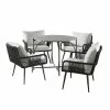 Alaterre Furniture Andover All-Weather Outdoor Bistro Table & Chair 5-piece Set