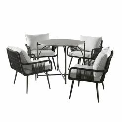Alaterre Furniture Andover All-Weather Outdoor Bistro Table & Chair 5-piece Set