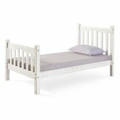 Alaterre Furniture Rustic Mission Bed Rustic White