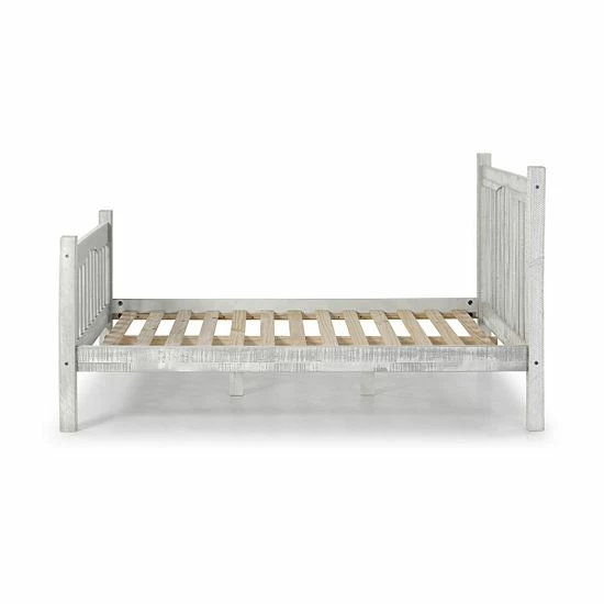 Alaterre Furniture Rustic Mission Bed Rustic White 5 Alaterre Furniture Rustic Mission Bed Rustic White - Image 5