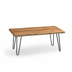 Alaterre Furniture Hairpin Live Edge Large Coffee Table