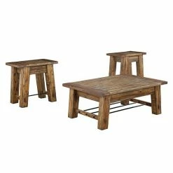 Alaterre Furniture Durango Rustic Coffee Table & End Table 3-piece Set