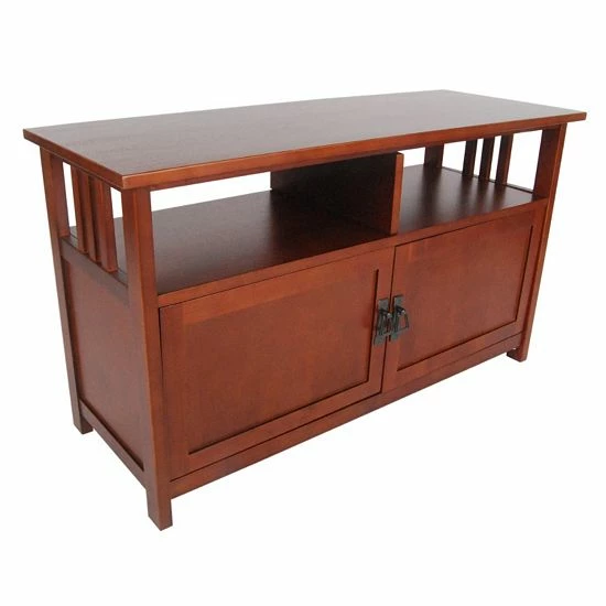 Alaterre Furniture Alaterre Mission TV Stand Cherry 3 Alaterre Furniture Alaterre Mission TV Stand Cherry - Image 3