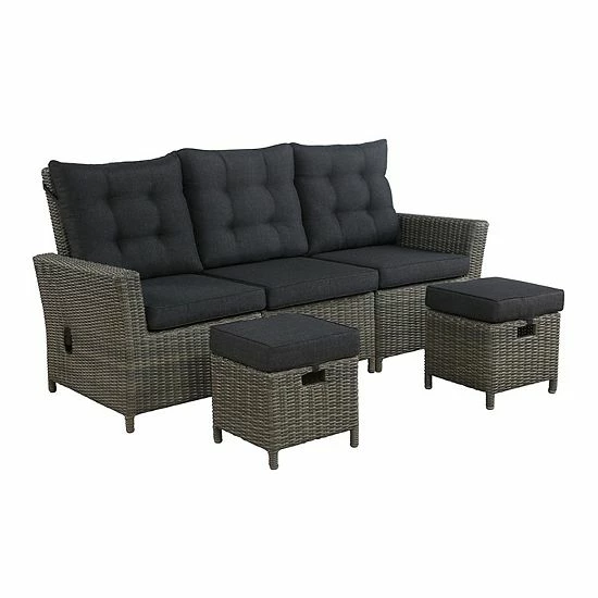 Alaterre Furniture Asti All-Weather Wicker Outdoor Seating 3-piece Set 1 Alaterre Furniture Asti All-Weather Wicker Outdoor Seating 3-piece Set