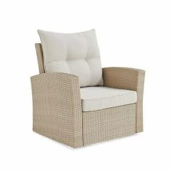 Alaterre Furniture Canaan All-Weather Wicker Outdoor Arm Chair