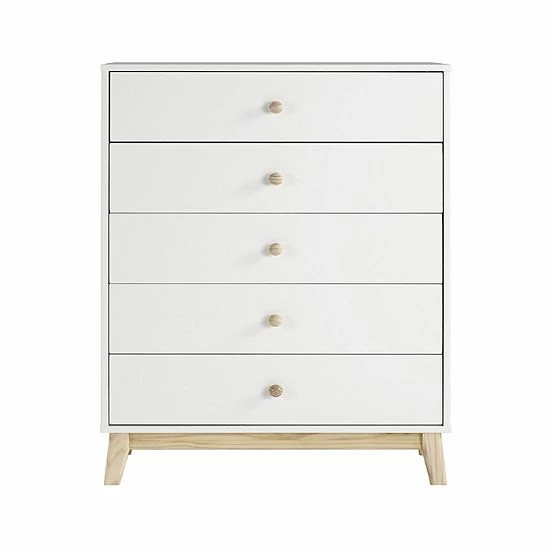 Alaterre Furniture MOD White 5-Drawer Chest 1 Alaterre Furniture MOD White 5-Drawer Chest