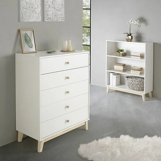 Alaterre Furniture MOD White 5-Drawer Chest 3 Alaterre Furniture MOD White 5-Drawer Chest - Image 3