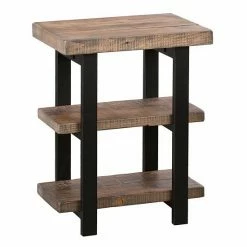 Alaterre Furniture Alaterre Pomona Rustic 2-Shelf End Table