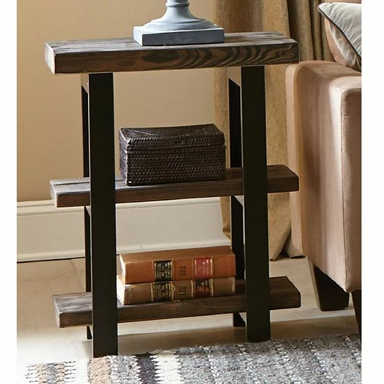 Alaterre Furniture Alaterre Pomona Rustic 2-Shelf End Table 2 Alaterre Furniture Alaterre Pomona Rustic 2-Shelf End Table - Image 2