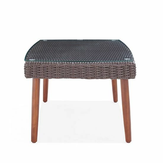 Alaterre Furniture Athens All Weather Wicker Patio Coffee Table 2 Alaterre Furniture Athens All Weather Wicker Patio Coffee Table - Image 2