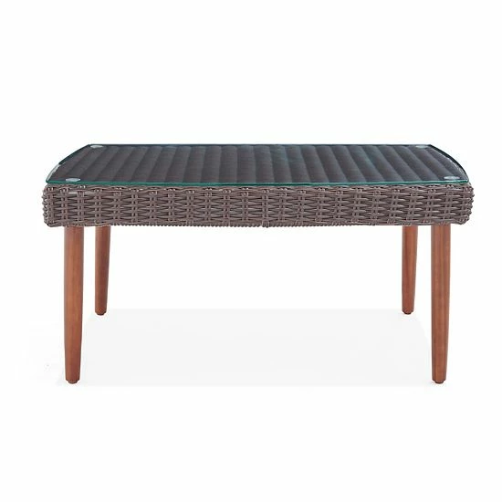 Alaterre Furniture Athens All Weather Wicker Patio Coffee Table 3 Alaterre Furniture Athens All Weather Wicker Patio Coffee Table - Image 3